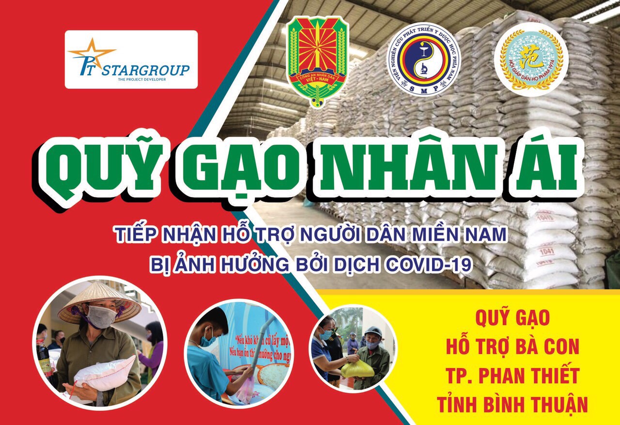 Hội Phụ nữ Công an tỉnh Bình Thuận và các nhà tài trợ đồng hành cùng các gia đình khó khăn do ảnh hưởng Covid - 19